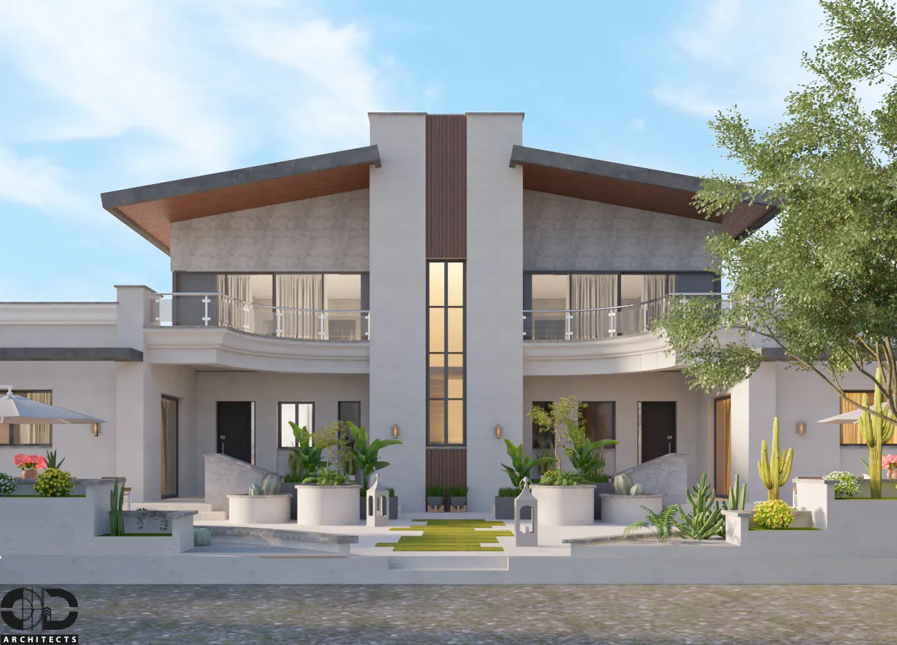 Twins' Villas — exterior visualization